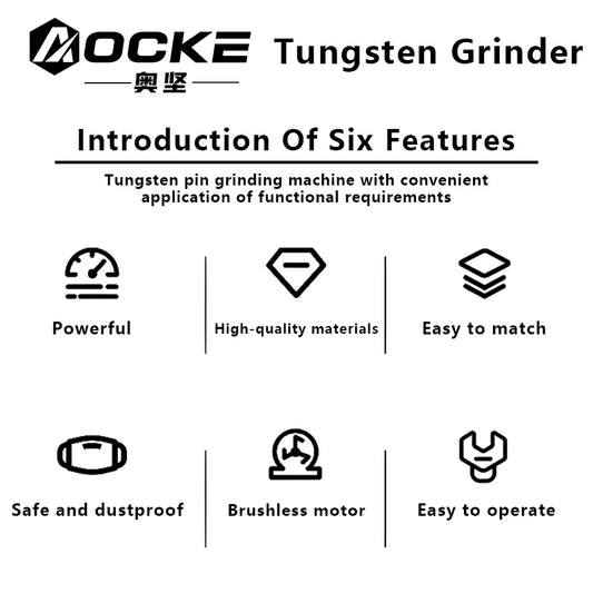 AOCKE AX2Pro Electric Tungsten Needle Grinding Machine Tungsten Electrode Grinder Sharpener Portable TIG Welding Accessory Tool